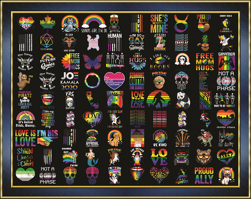 Combo 400+ Files LGBT Pride PNG Bundle, Festival Outfit Png, Rainbow Png, Gay Flag Png, Be Proud Be Fabulous Png, Digital Download 1002265288