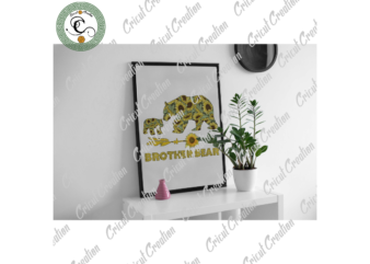 Trending Gifts, Brother Bear Diy Crafts, Sunflower Bear PNG Files For Cricut, Sunflower Silhouette Files, Trending Cameo Htv Prints