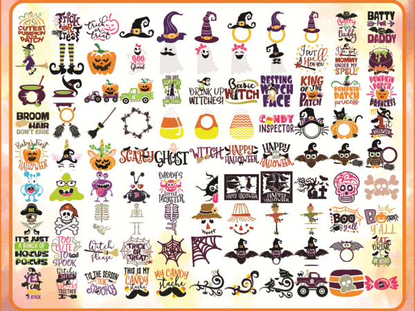100 designs halloween svg bundle, vol 1 monogram quotes svg dxf eps jpeg png, halloween svg, format layered cutting files, digital download 645193831