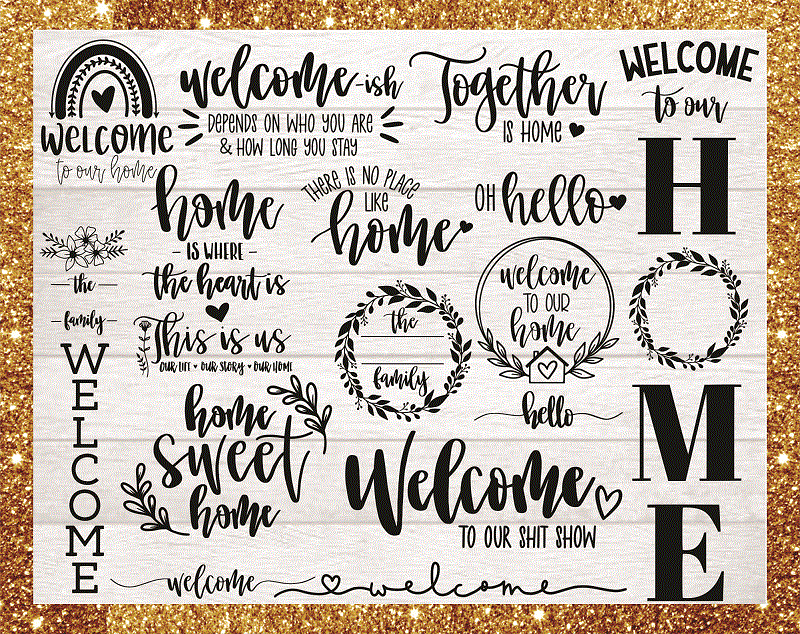 16 Welcome Svg Bundle, Home Svg Bundle, Welcome Sign Svg, Home Sign Svg, Hello Svg, Porch Sign Svg, Family Sign Svg, Cut File For Cricut 1010963909