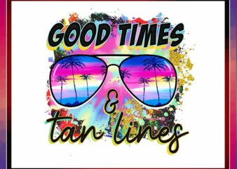 Good Times And Tan Lines png, Sunglasses png, Beach png, Beach Life png, Beach Vibes png, Beach Lover png, Summer Vibes png, Coconut png 992470393 t shirt design template
