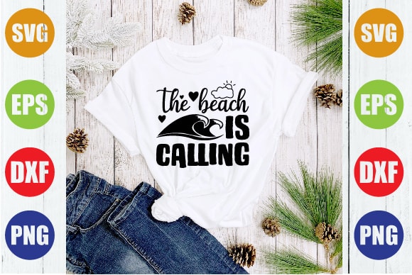 The beach is calling t shirt designs for sale