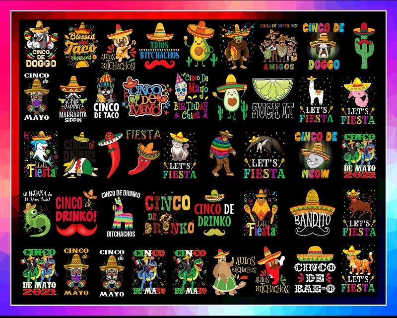 Combo 240+ Cinco De Mayo PNG, Unicorn png, Mustache png, Mexican png, Cinco de Mayo Png, Cactus with Unicorn, Mexican Clip Art Png 997466986