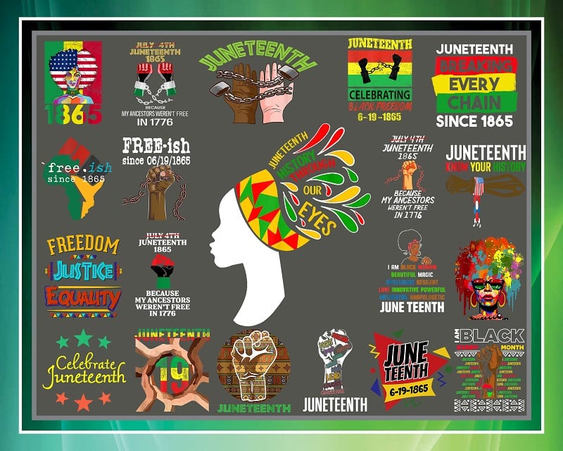 Bundle 29 CELEBRATING JUNETEENTH 1865 Png, Juneteenth Png, Black Queen Png, Black History Month Pride 2021, Black History Png, Cricut Files 1000261875