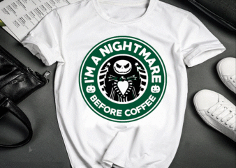 Before Coffee I’m A Nightmare Starbucks Scary PNG, Jack Skellington, Starbucks Label, Digital Download, Sublimation Designs Download 1059679071