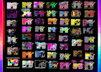 Bundle 75 Logo MTV png , MTV Old School , MTV logo set , mtv leopard , Sublimation file and New update Mtv spring – digital download 991247654