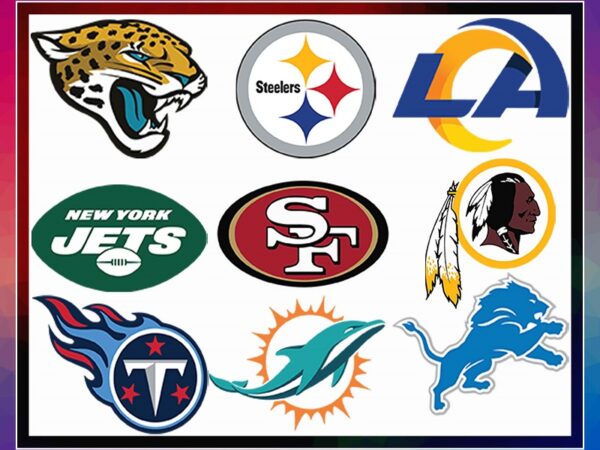 Bundle 33 designs nfl logo svg, nfl svg, nfl team svg, nfl football svg, cut file vector, icon svg, jpg, cricut design, digital download 992007949