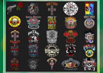 Bundle 38 GUNS ROSES 70’S 80’S Rock And Roll Band Music png, Sublimation Designs Download, Screen Print, Instant Download 993204116