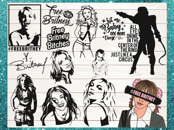 15 bundle clipart, silhouette, svg, png, free britney, drawn britney spears, britney spears’s portrait svg, britney quotes, digital download 1017297314