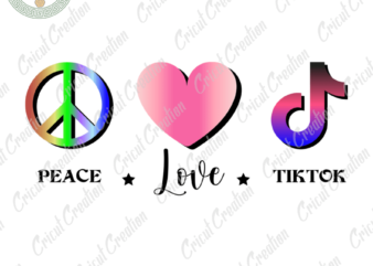 Trending Gifts, Watercolorful Love Peace Diy Crafts, Peace Painting Png Files , TikTok T-shirt Silhouette Files, Trending Cameo Htv Prints