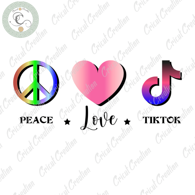 Trending Gifts, Watercolorful Love Peace Diy Crafts, Peace Painting Png Files , TikTok T-shirt Silhouette Files, Trending Cameo Htv Prints