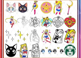129 Designs Sailor Moon svg Bunde, Sailor Moon svg png dxf, Sailor Moon svg cut fies, Sailor Moon Cipart, MusicArtStore Digital Download 1012450543