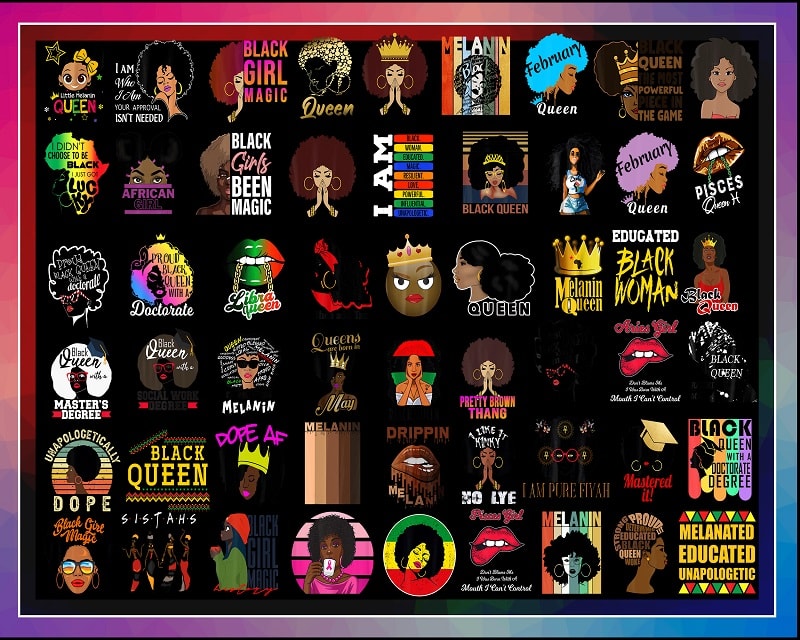 410 Black Queen Bundle PNG, Afro Clipart, Melanin PNG, Black Girl Magic, Strong Black Queen PNG, Black Pride, Afro Women, Digital Download 996868602