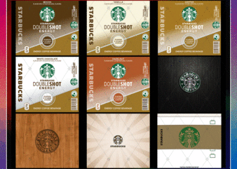 Combo 18 Starbucks Full Labels Designs , 20oz Skinny Straight,Template for Sublimation,Full Tumbler, PNG Digital Download 1014533239