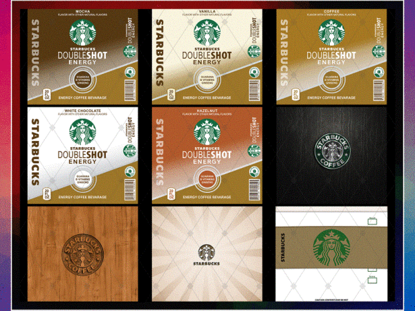 Combo 18 starbucks full labels designs , 20oz skinny straight,template for sublimation,full tumbler, png digital download 1014533239