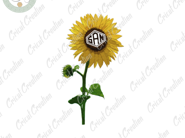 San sunflower , sunflower clipart diy crafts, sunflower lover png files , sunflower pattern silhouette files, sunflower art cameo htv prints t shirt template vector