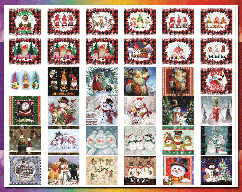 Combo 45+ Tumbler Merry Christmas Tumbler PNG (snowman – santaclaus – gnomes), 20 oz Skinny Digital File, Tumbler DIgital 8808122012