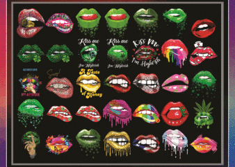 32 Designs Sexy Lips PNG Bundle, Digital PNG, PNG bundle, Instant Download 1027825946