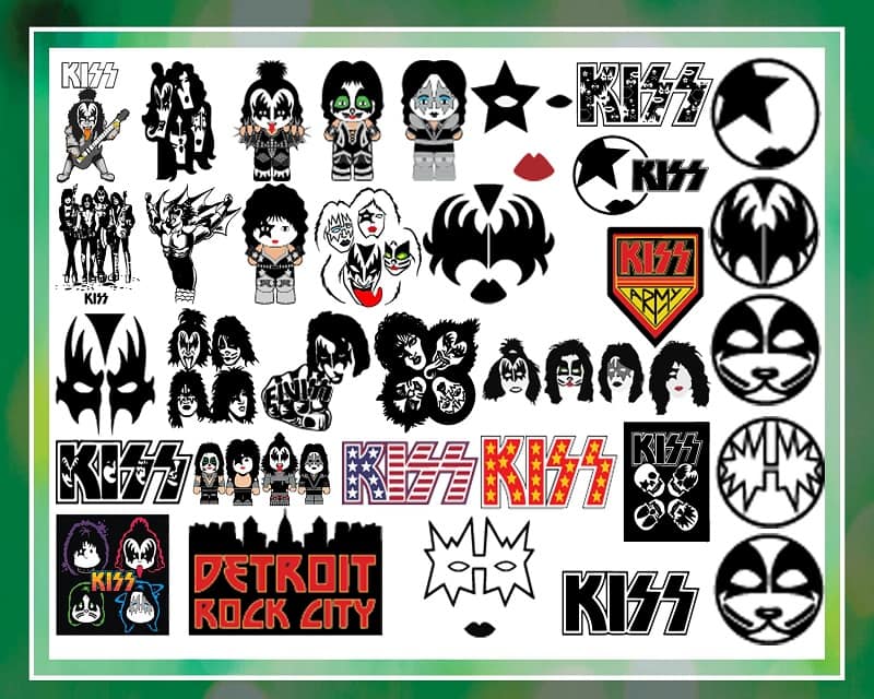 32 Bundle Png Clipart, Silhouette, Svg, Png, Detroit Rock City Png, Detroit Rock City characters, Kiss Army Png, Digital Download 1035788351