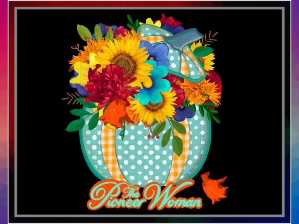The pioneer woman, sublimation design, png file 300 dpi for shirts mugs transfers, floral pumpkin, pattern, fall, digital download 1038904898