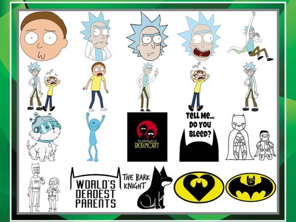 Bundle 52 designs rick and morty, rick and morty faces, time to get schwifty, bundle svg, png, dxf, cut files, silhouette, digital download 1005023236