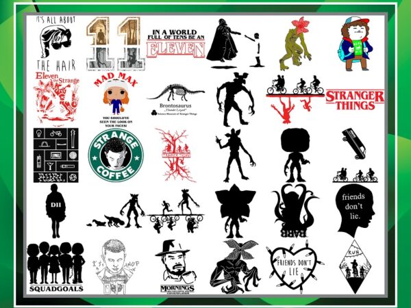 Bundle 83 designs stranger things svg, stranger things labels, alien png, dxf, svg, demogorgon svg, cut files, silhouette, digital download 1005025430