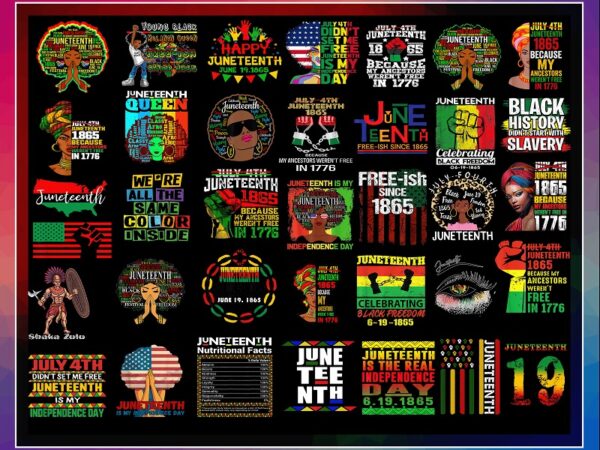 Bundle 49 juneteenth png, juneteenth americans independence 1865 png, black history, black flag pride, black lives matter, digital download 1005097640 t shirt template