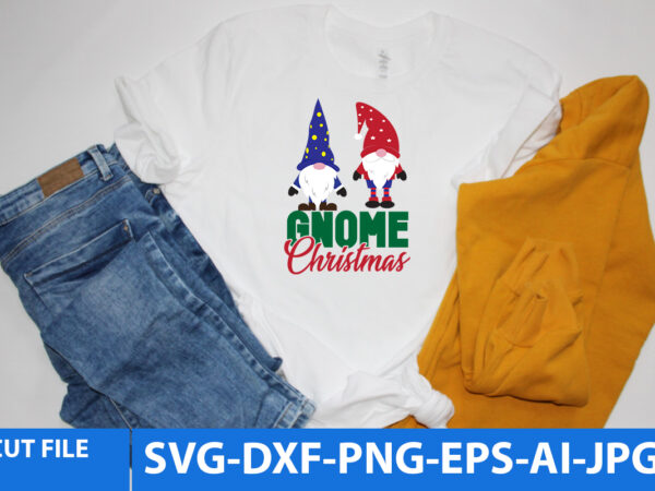Gnome christmas graphic tshirt design on sale