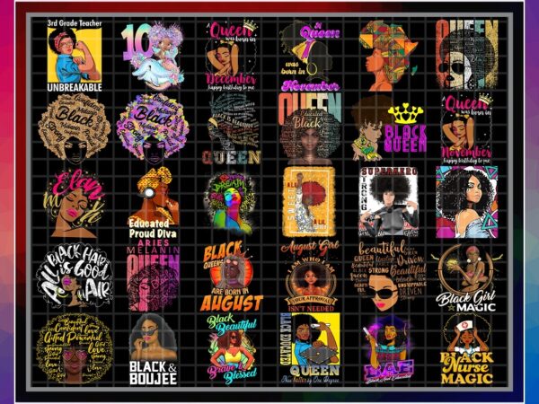 Bundle 170 designs black queen png, black girl magic, black melanin, afro woman clipart, birthday, afro lady, digital downloads 1006637347