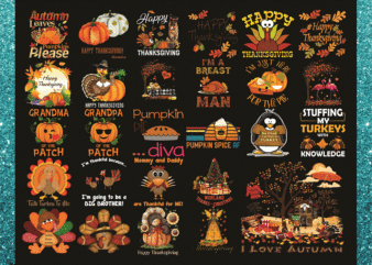 Bundle 27 Thanksgiving Png, Turkey Png, Thanksgiving Turkey, Thankful Png, Blessed Png, Autumn Png, Fall Png Designs, digital download 886828155