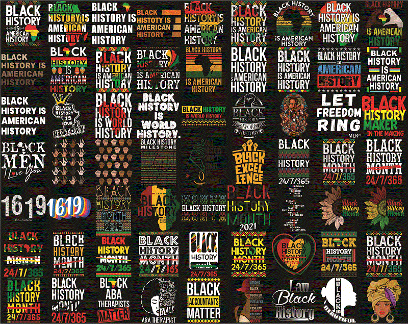 Combo 585+ PNG Bundle, Black History Month png, Black Pride png, African American png, Afro Women png, Sublimation Black History, Digital Download CB1007303136