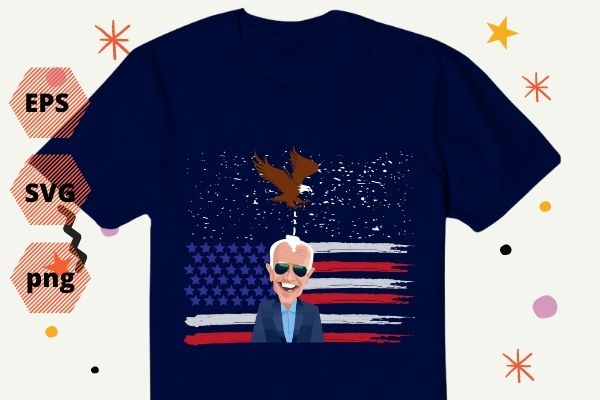 Biden Bird Poop Funny T-Shirt design svg, funny Biden Bird Poop png eps, Biden, usa flag, amer