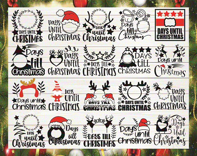 20 Days Until Christmas SVG Bundle, Svg Cut Files, Digital File, DIgital Download, X’Mas 2021, Christmas Digital, Digital SVg, JPg, PDF, PNG 897132461