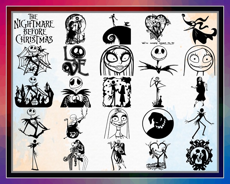 150 Nightmare Before Christmas svg Bundle, Halloween SVG, Jack Skellington SVG, Jack And Sally SVG, Nightmare Christmas svg, png, dxf, eps 870236055