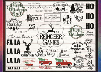25 Christmas SVG Bundle, Christmas SVG Files For Cricut, Christmas Sign Bundle, Digital Download 1067677462