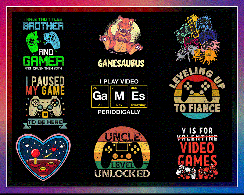 28 Designs Video Game Png Bundle, Funny Gamer PNG, Video Game Png, Eat Sleep Game Repeat Png, Classically Trained Png, Game Controller Png 952312913