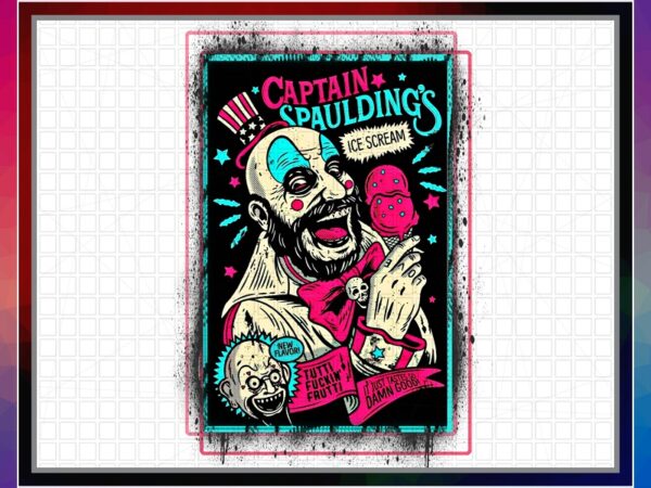 Captain Spaulding, Horror Halloween png, Printable Captain Spaulding T-shirt, digital design sublimation, Png Digital Print Design 1038316218