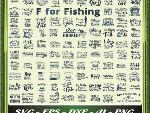 94 fishing svg bundle, shirt fishing quote svg, fishing fonts svg bundle, fishing design bundle svg, svg files for cricut, instant download 966838786