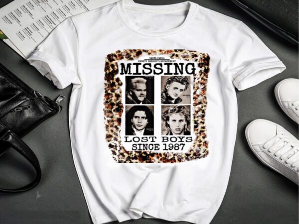 Lost boys, missing poster png, missing lost boys since 1987 png, halloween boys png, png printable sublimation, png file, digital download 1043580650 t shirt vector graphic