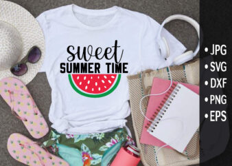sweet summertime SVG cute file t shirt template vector