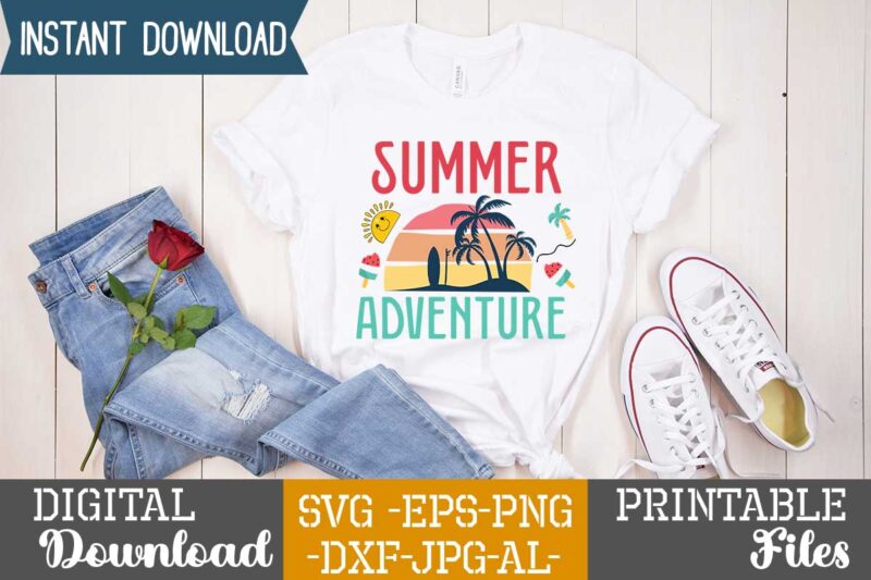 Summer Adventure,,summer t shirt design bundle,summer svg bundle,summer svg bundle quotes,summer svg cut file bundle,summer svg craft bundle,summer vector tshirt design,summer graphic design, summer graphic tshirt bundle