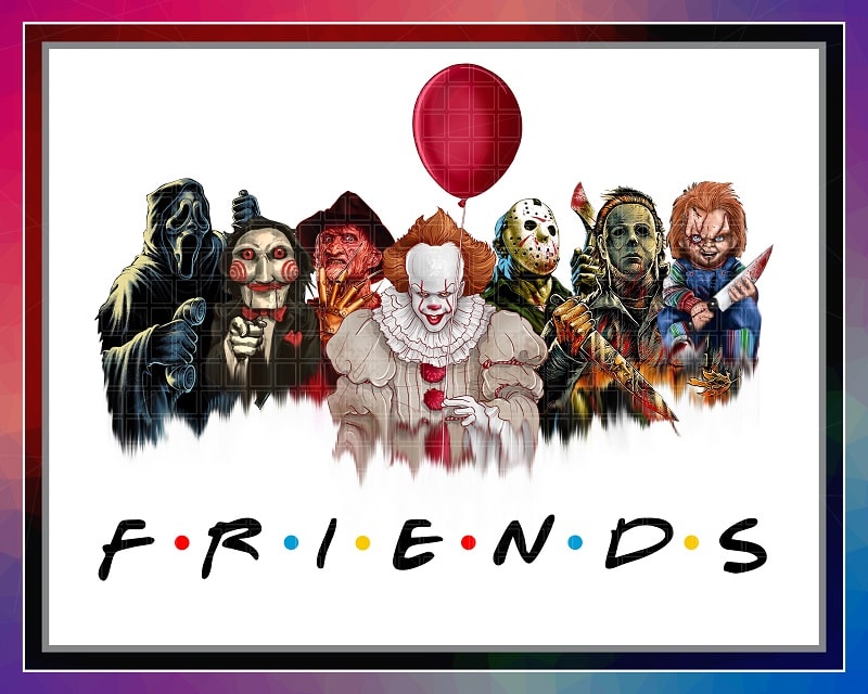 Combo 6 Horror Killers PNG, Horror Characters Friends PNG, Friends,Horror Friends Png,Horror Movie characters,halloween friend PNG 857753560