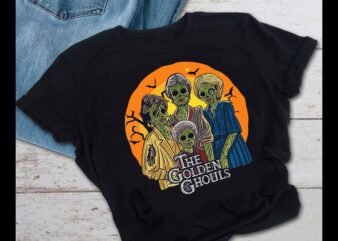 The Golden Ghouls Custom Horror Scary PNG, Vintage Horror Movie, Scary Halloween, Halloween PNG, Sublimation Designs, Digital Download 871158296