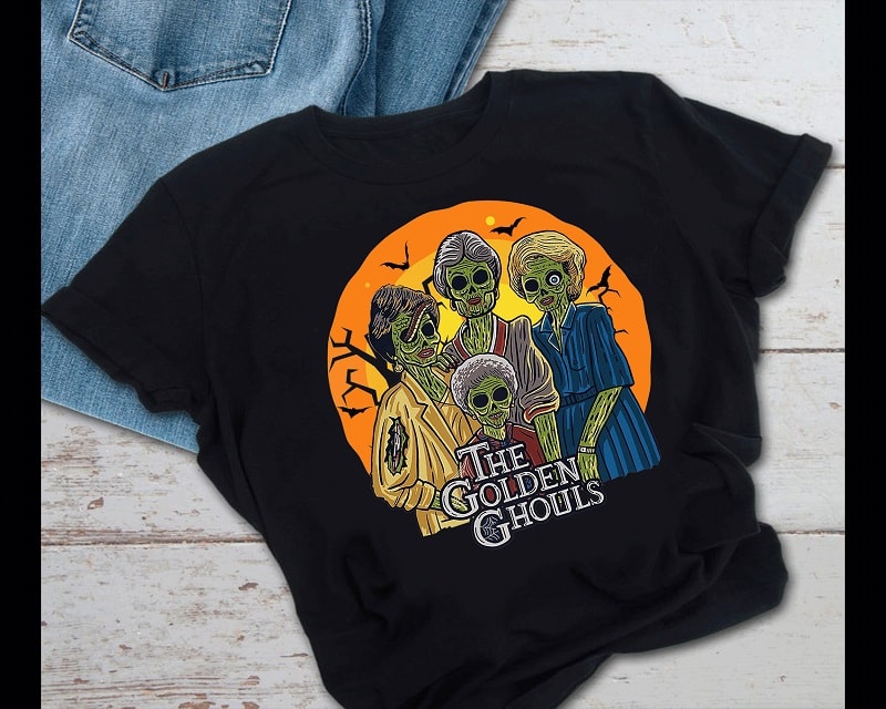 Vintage The Golden Ghouls Custom For Women Halloween 2019 T-Shirt Vintage The Golden Ghouls Custom For Women Halloween 2019 T-Shirt