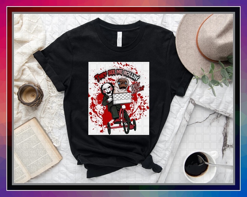 Halloween Horror Png Design, They See Me Rollin They Hatin, Printable Halloween Horror T-shirt, Halloween Horror Png, Digital Sublimation 1017837322