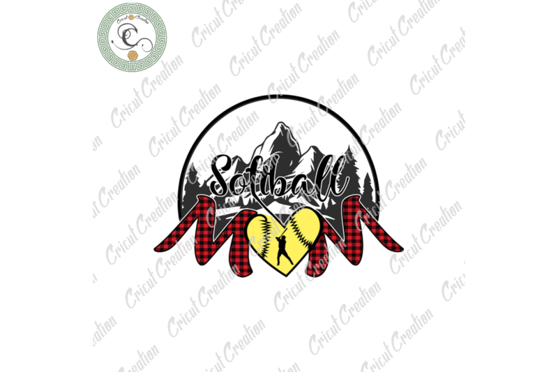 Sport Gifts, Soft Ball Mom Diy Crafts, Baseball Heart Svg Files For Cricut, Forest Background Silhouette Files, Trending Cameo Htv Prints