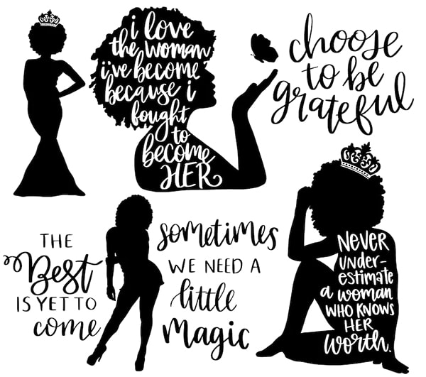 Black Girl Magic SVG Bundle, Black woman SVG, Boss Lady Svg, Black Lives Matter, Afro Lady Woman, Diva, Tshirt, Cut File Cricut, Silhouette