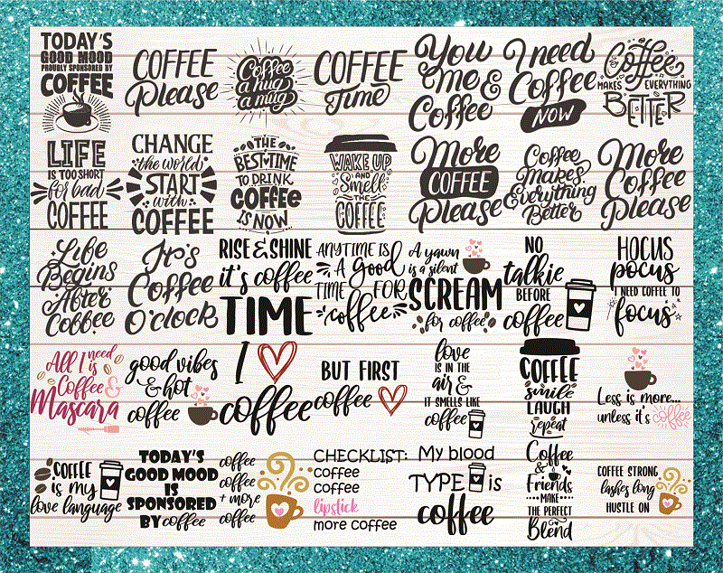 70+ Funny Coffee Quotes SVG Bundle, Coffee Lovers, Coffee Mug Quotes SVG, Silhouette Cricut Digital print, Cut File Cricut, Digital Download CB766035648
