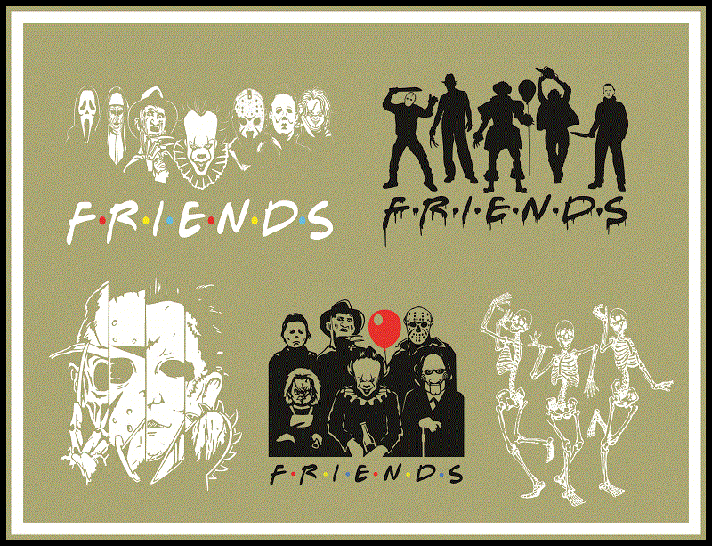 14 Halloween Horror Movie Killers PNG Bundle, Horror Characters Friends PNG, Horror Friends Png, Scary Friends Png, Halloween friend PNG 866826266