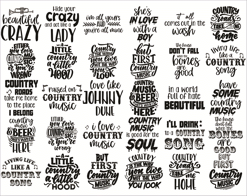 Bundle 100 Country Music SVG/PNG Files For Cricut, Country Music svg, Music svg Bundle, Music svg Shirt, Music Lovers svg, Instant Download 1015565186